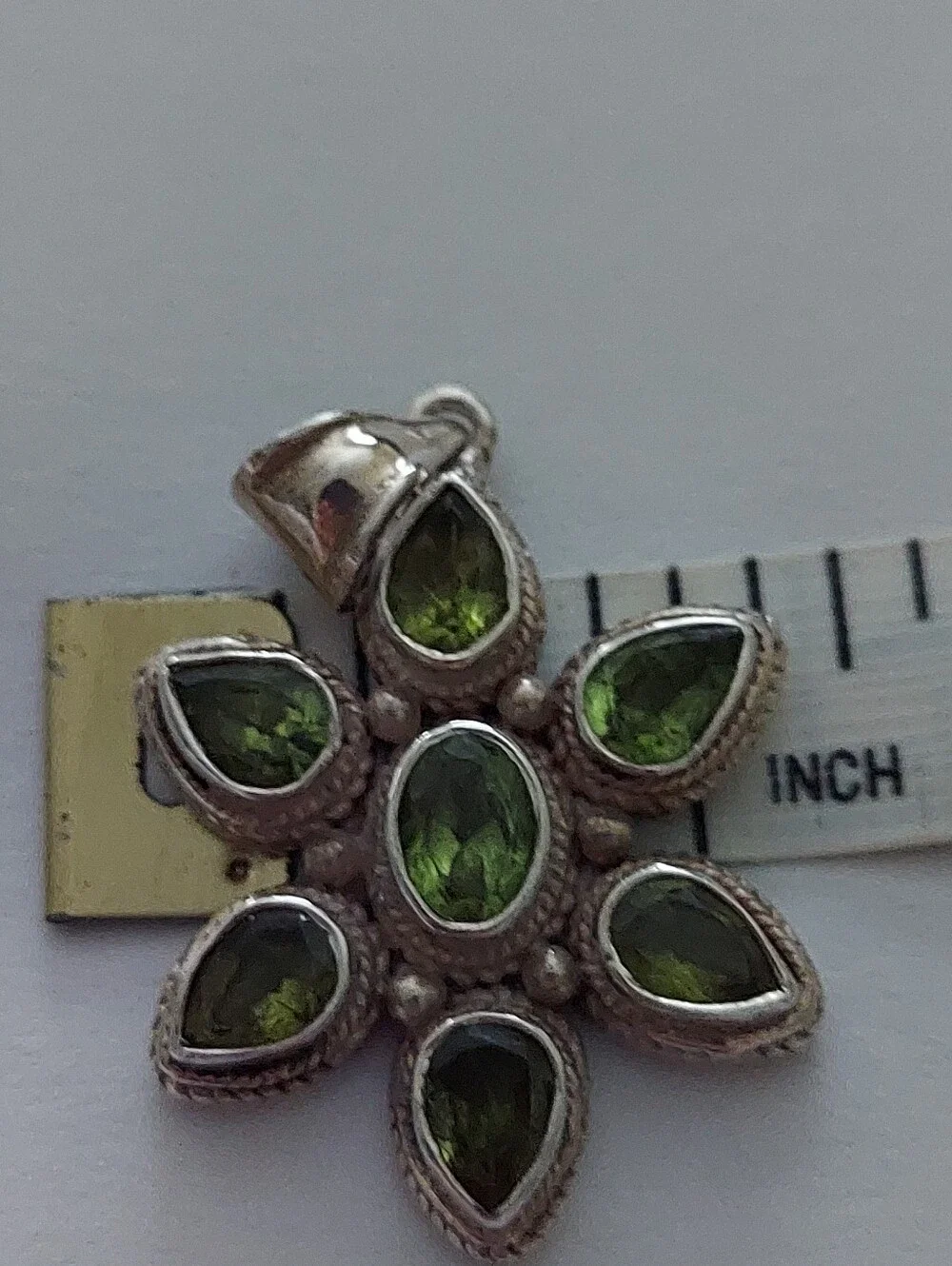 Sterling Silver and Peridot Pendant